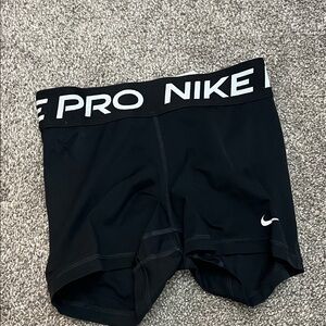 Nike Black Performance Shorts with White Logo